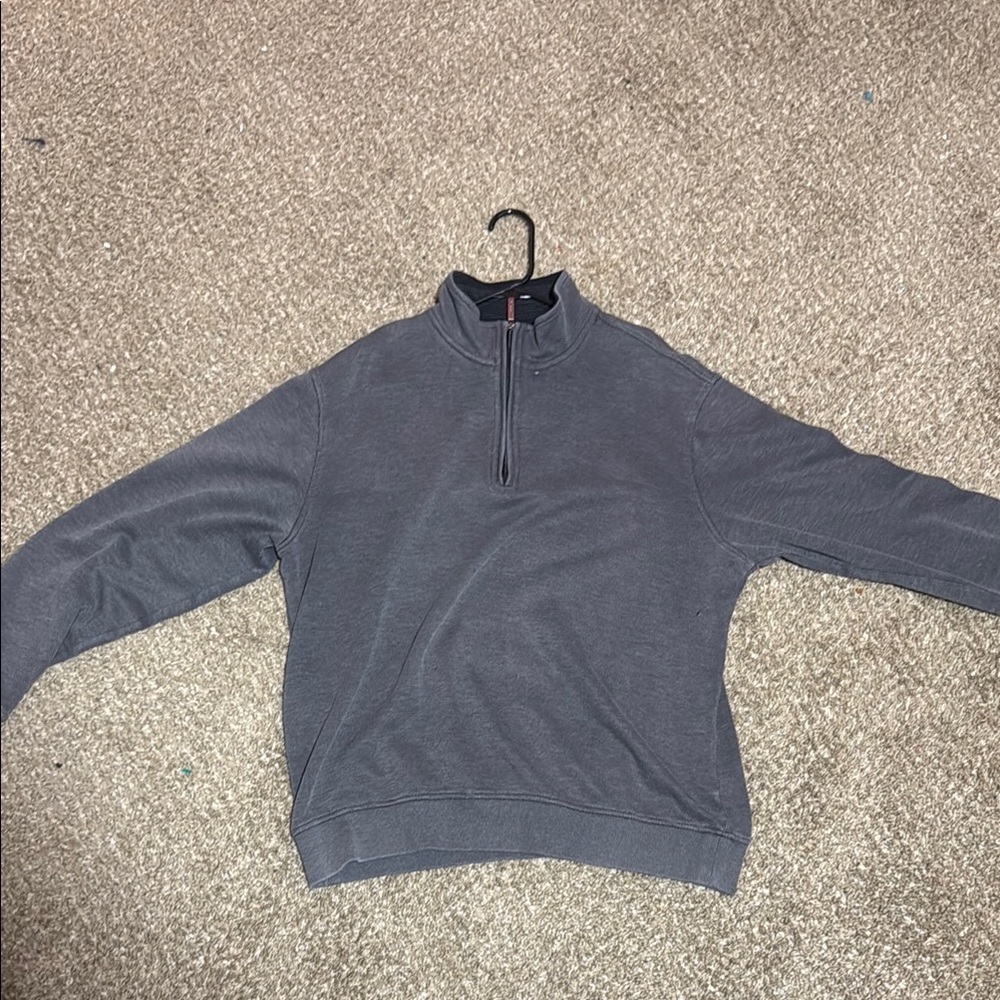 Men's Gray Quarter-Zip Sweater